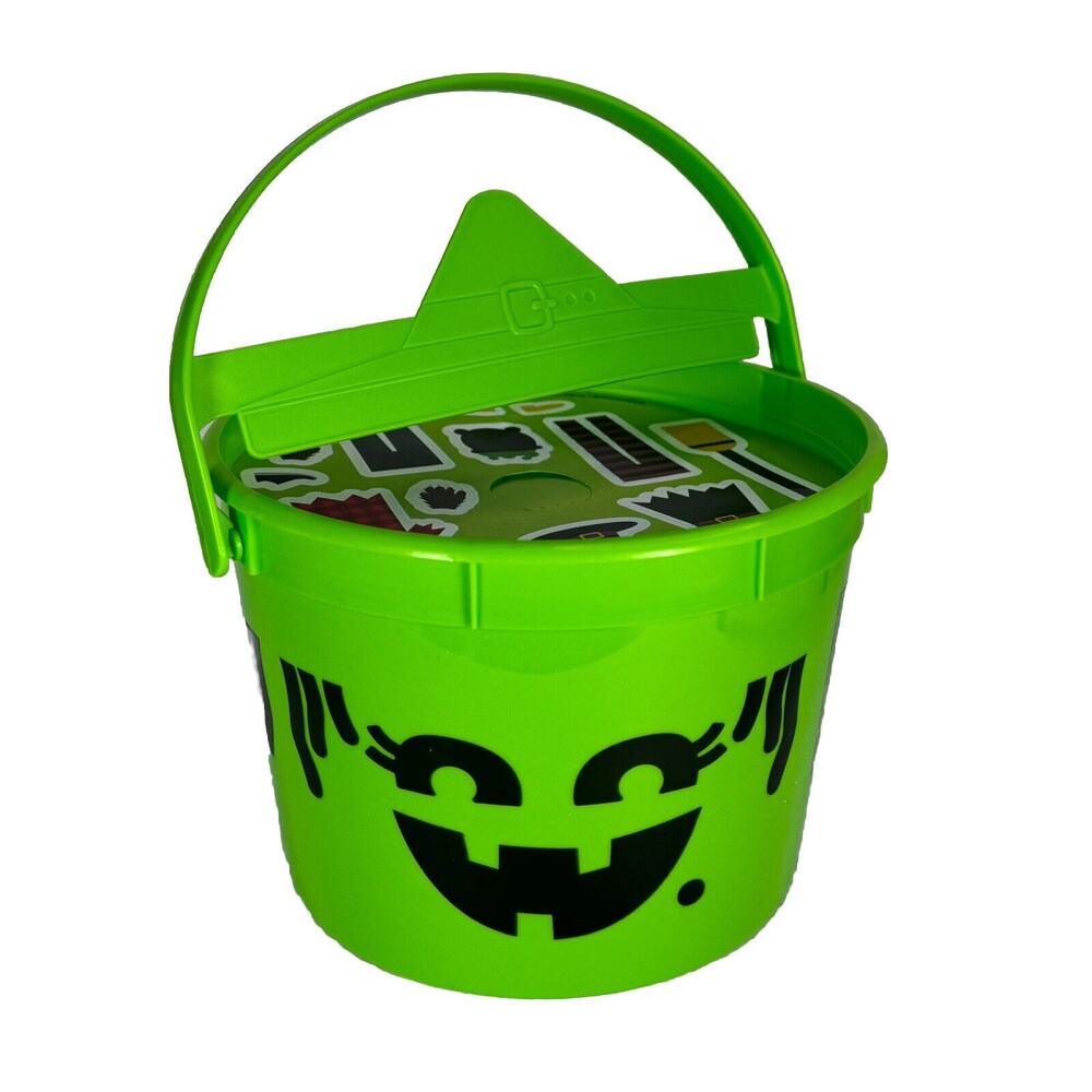 2022 McDonalds Halloween Happy Meal Green McGoblin Plastic Bucket Witch